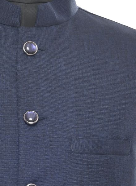 Waist Coat Polyester Cotton Party Wear Regular fit Nehru Collar Designer Solid Waistcoat La Scoot